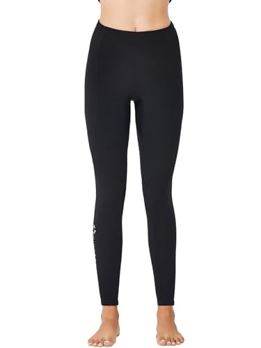 Fldy Damen Neoprenanzughose 2 Mm Lang Hält Warm Für Tauchen Surfen Schwimmen Schnorcheln Kajakfahren Wassergymnastik Schwarz S von Fldy