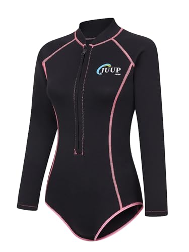 Fldy Damen Shorty Neoprenanzug 2.5mm Wärmende Neopren Tauchanzug Langarm Zum Schwimmen Surfen Schnorcheln Schwarz M von Fldy