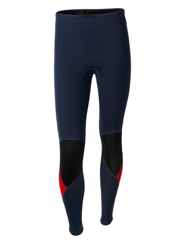 Fldy Herren Neopren Hose 3mm Lang Taucheranzug Hose Zum Schnorcheln Schwimmen Surfen Kanufahren Dunkelblau XXL von Fldy