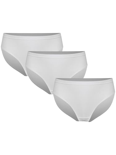 Fldy Kinder Mädchen Ballett Dance Slip Tanz Ballett Unterwäsche Unterhose Hohe Taille Hohe Schnitte 1er/ 3er Stück 3Stück-Weiß 146-152 von Fldy