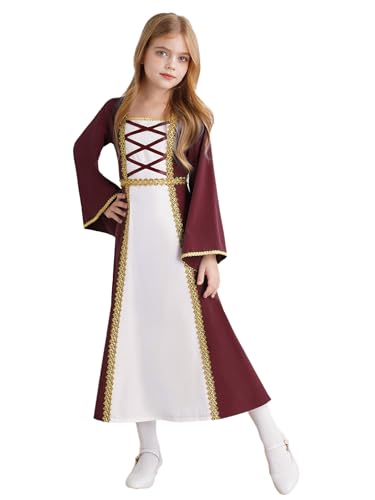 Fldy Mädchen Mittelalterliches Kleid Renaissance Adels Palast Prinzessin Kleid Kinder Fasching Halloween Verkleidung Geburtstag Partykleid Burgundy 134-140 Fldy Mädchen Mittelalterliches Kleid Renaissance Adels Palast Prinzessin Kleid Kinder Fasching Halloween Verkleidung Geburtstag Partykleid Burgundy 134-140 von Fldy
