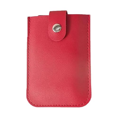 Fledimo CardCarie Kartenhalter, Kartenhalter, Kartenhalter, Kartenhalter, Kartenhalter, Kartenhalter mit Schnappverschluss, Leder, Visitenkartenhalter, Schwarz, Rot, Blau, Weiß, Rosa von Fledimo