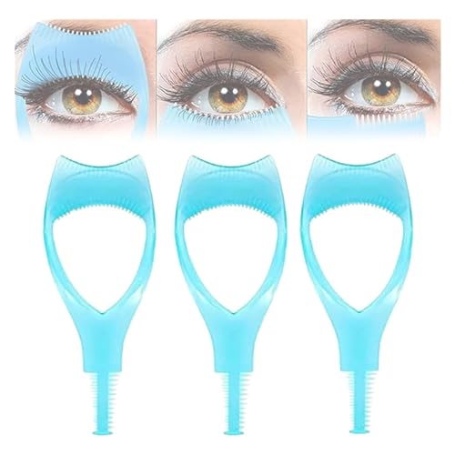 Mascara Shield Applikator Guard,3 in1 Wimpern Werkzeuge Mascara Shield Applikator, 3 in 1 Wimpern Werkzeuge Mascara Shield Applikator Guard, 3 in 1 Wimpernwerkzeug Mascara Guard (Blau 3PC) von Fledimo