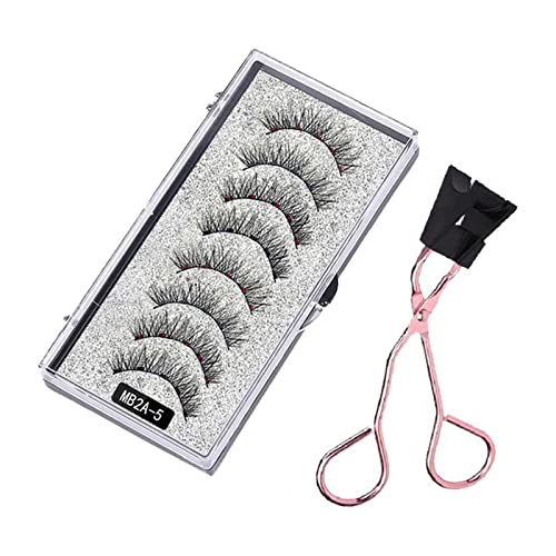 Wiederverwendbares magnetisches Wimpern-Kit, 8 Paar wiederverwendbare magnetische Wimpern ohne Eyeliner oder Kleber, selbstklebend, natürliches Aussehen, schwarz, perfekt für Anfänger (B) von Fledimo