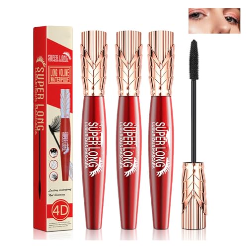 Yanquina Mascara, Yanqina Super Long Mascara, 4D Waterproof and Sweat Proof Mascara-Super Long Luxurious Mascara, Stereo Extenening Mascara, No Clumping (3PC) von Fledimo