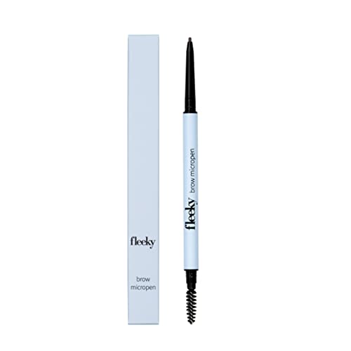 Fleeky Micro Pen Augenbrauenstift - Feine Miene für präzises Nachmalen und Formen, wisch- und wasserfester Halt, doppelseitiger Eyebrow Micropen mit Bürstchen, vegan & tierversuchsfrei (dark brown) von Fleeky Brow