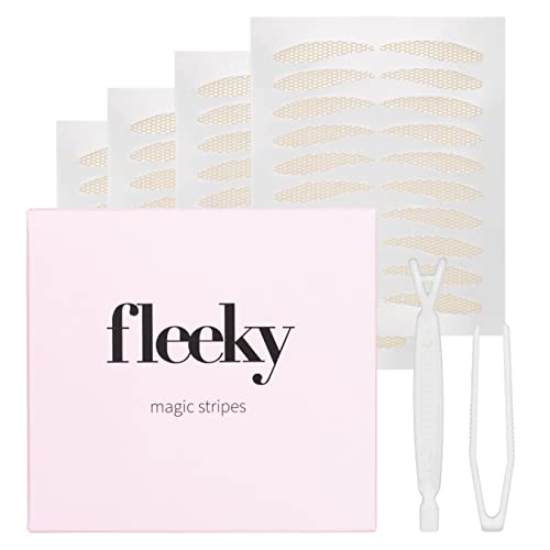 fleeky Schlupflider Stripes Magic - unsichtbare Augenlider Stripes zum Schlupflider-Lifting ganz ohne OP, eyelid tape, Doppel-Schluplid Aufkleber zu Kaschierung (XL) von Fleeky Brow