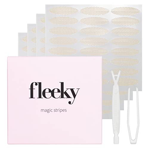 fleeky Schlupflider Stripes Magic - unsichtbare Augenlider Stripes zum Schlupflider-Lifting ganz ohne OP, eyelid tape, Doppel-Schluplid Aufkleber zu Kaschierung (L) von Fleeky Brow