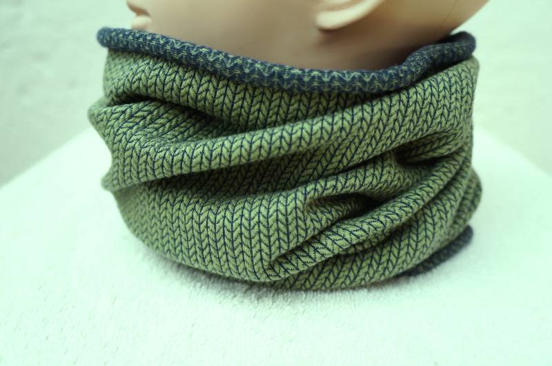 Halssocke Bio Schlauchschal, Multifunktionstuch Grün-Blau von FleerlingDesign