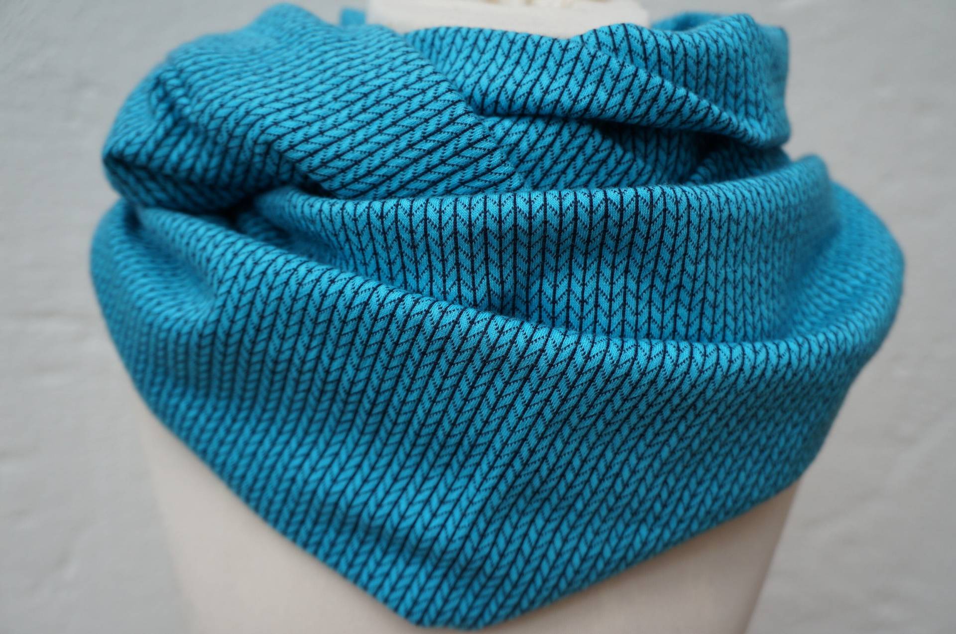 Loop Damen Bio Jacquard Türkis von FleerlingDesign