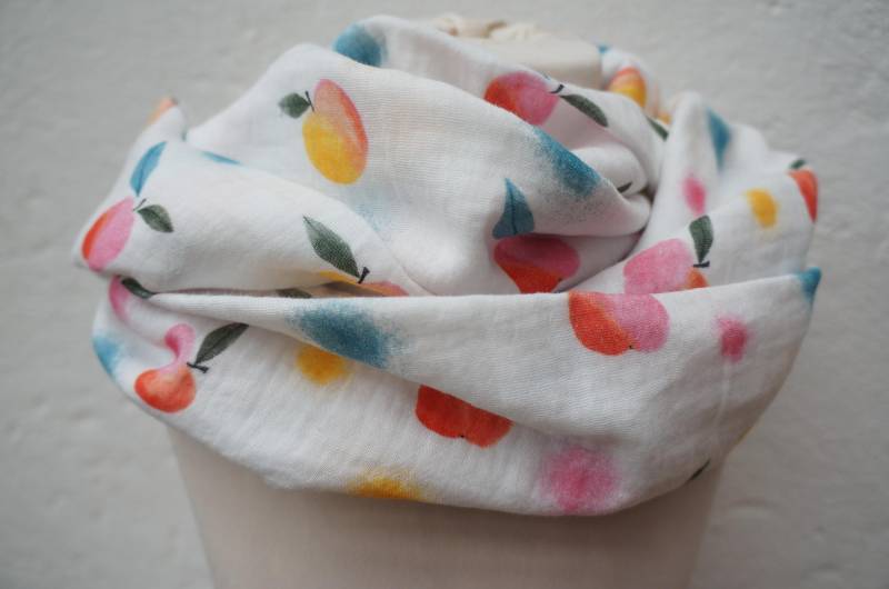 Loop Musselin Damen Mädchen Äpfel von FleerlingDesign