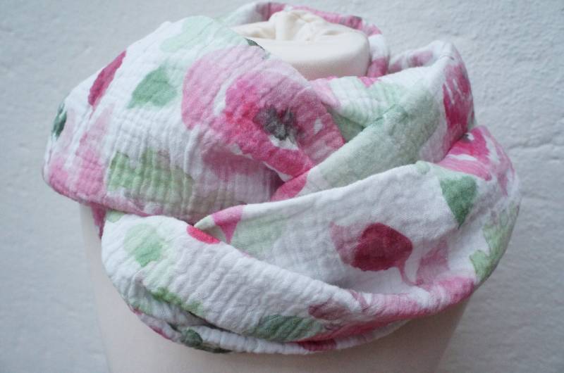 Loop Schal Musselin Damen Frühling Aquarell von FleerlingDesign