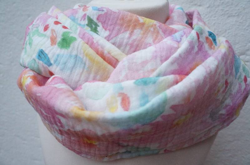 Loop Schal Musselin Damen Frühling Aquarell von FleerlingDesign