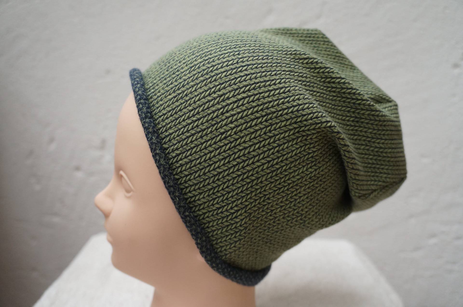Mütze Beanie Bio Gr. 52 - 58 Grün von FleerlingDesign