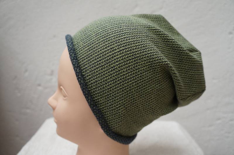 Mütze Beanie Bio Gr. 52 - 58 Grün von FleerlingDesign