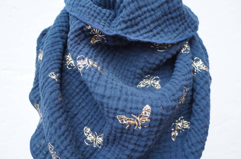 Musselintuch Mädchen Blau von FleerlingDesign