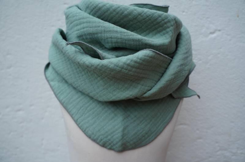 Tuch Musselin Damen Xxl - Dusty Mint Dreieckstuch von FleerlingDesign