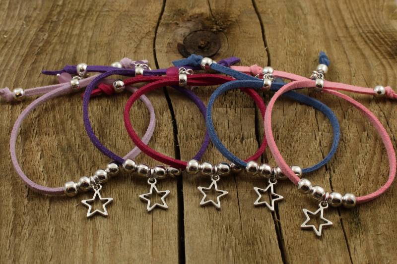 Stern-Freundschaft-Armbänder, Freundschaft Armband Set, Satz Von 5 Armbänder, Stern Armband, Party-Tasche-Geschenk, Mädchen Geschenk, Silber von Fleetbeads