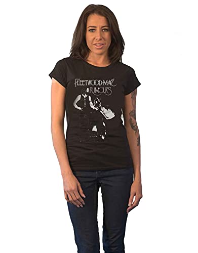 Fleetwood Mac T Shirt Rumours Band Logo Nue offiziell Damen Skinny Fit Schwarz M von Fleetwood Mac