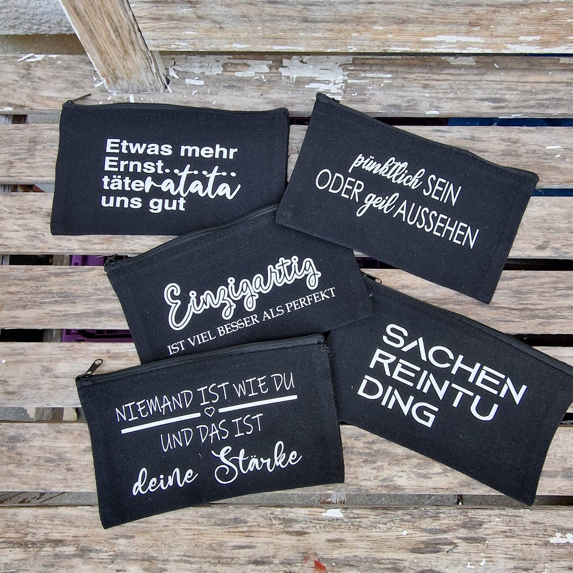 Kleine Tasche/Spruch Geschenk/ Schwarz Kleine Tasche/Spruch Geschenk/ Schwarz von FleinArtShop