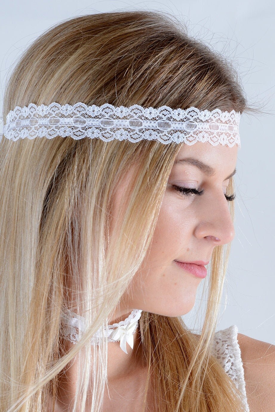 Boho Vintage Spitzenband Haarband Vivi Boho Vintage Spitzenband Haarband Vivi von FleissigesMaedchen