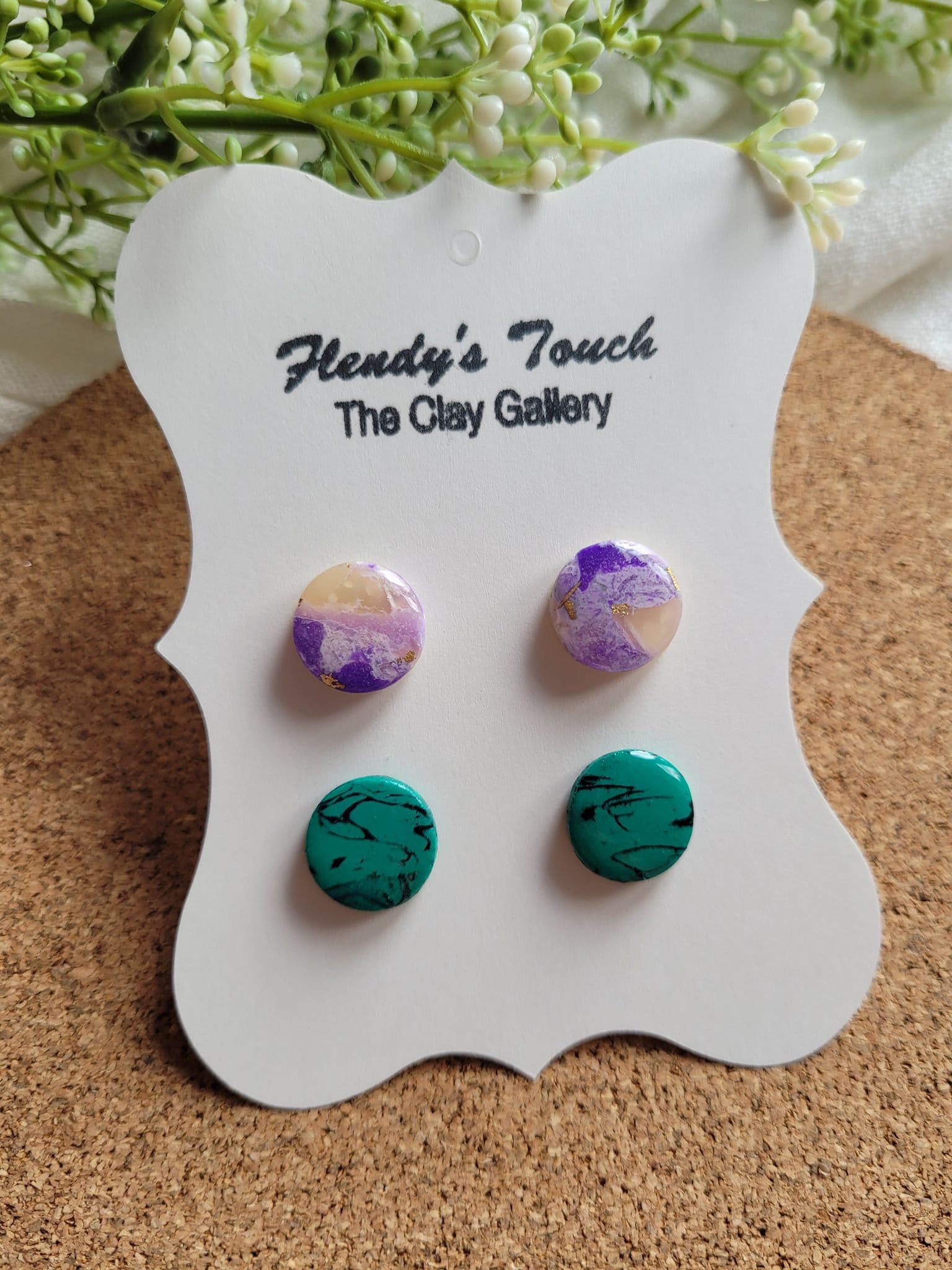 Ohrstecker Set Ohrringe, Für 2, Polymer Clay Geschenk Sie, Ohrstecker von Flendystouchjewellry