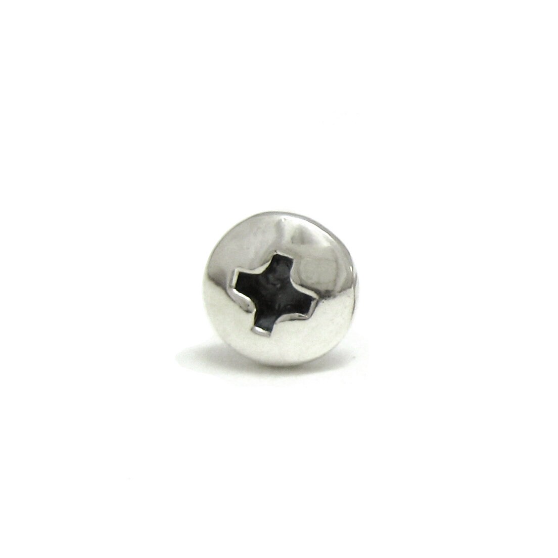 Einzelner Ohrring. 1x Kleine Kreuzschlitzschraube Ohrstecker in Poliertem Silber Für Herren Und Damen. Hardware Schmuck. Eine Schraubkopf Einzelner Ohrring. 1x Kleine Kreuzschlitzschraube Ohrstecker in Poliertem Silber Für Herren Und Damen. Hardware Schmuck. Eine Schraubkopf von FleschShop