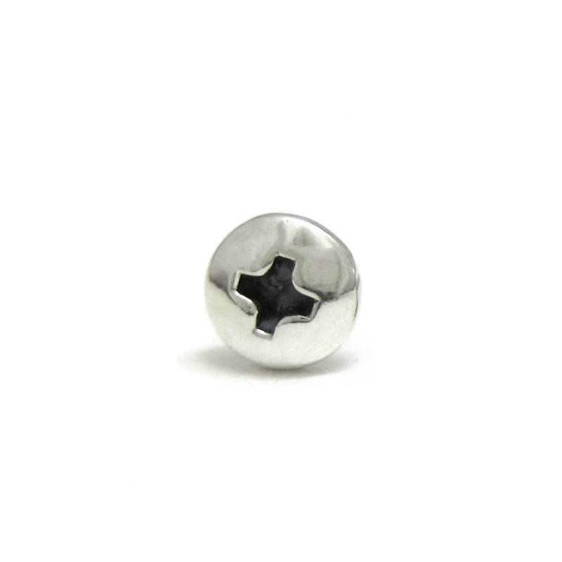 Einzelner Ohrring. 1x Kleine Kreuzschlitzschraube Ohrstecker in Poliertem Silber Für Herren Und Damen. Hardware Schmuck. Eine Schraubkopf Einzelner Ohrring. 1x Kleine Kreuzschlitzschraube Ohrstecker in Poliertem Silber Für Herren Und Damen. Hardware Schmuck. Eine Schraubkopf von FleschShop
