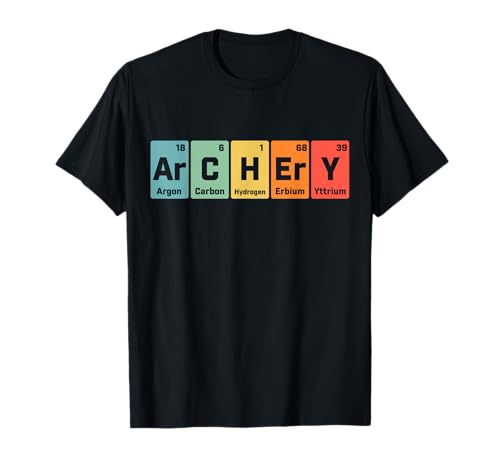 Archery Chemistry Periodic Table Of Elements Men Archer Bow T-Shirt von Fletchin' Awesome Archery Clothing