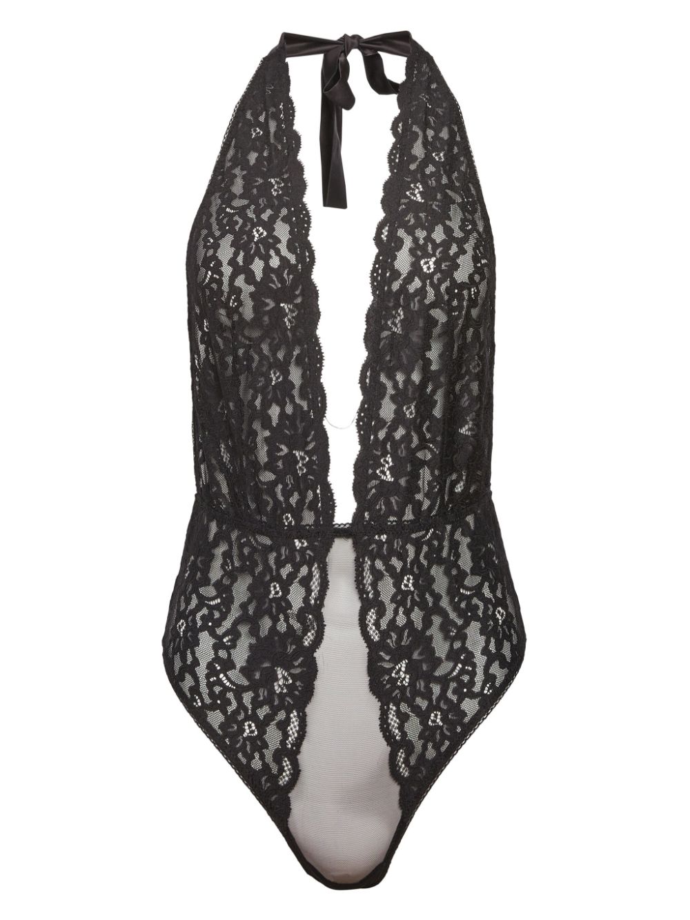 Fleur Du Mal Charlotte Body mit transparenter Spitze - Schwarz von Fleur Du Mal