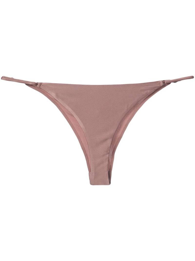 Fleur Du Mal Luxe Cheeky Seiden-Tanga - Braun von Fleur Du Mal