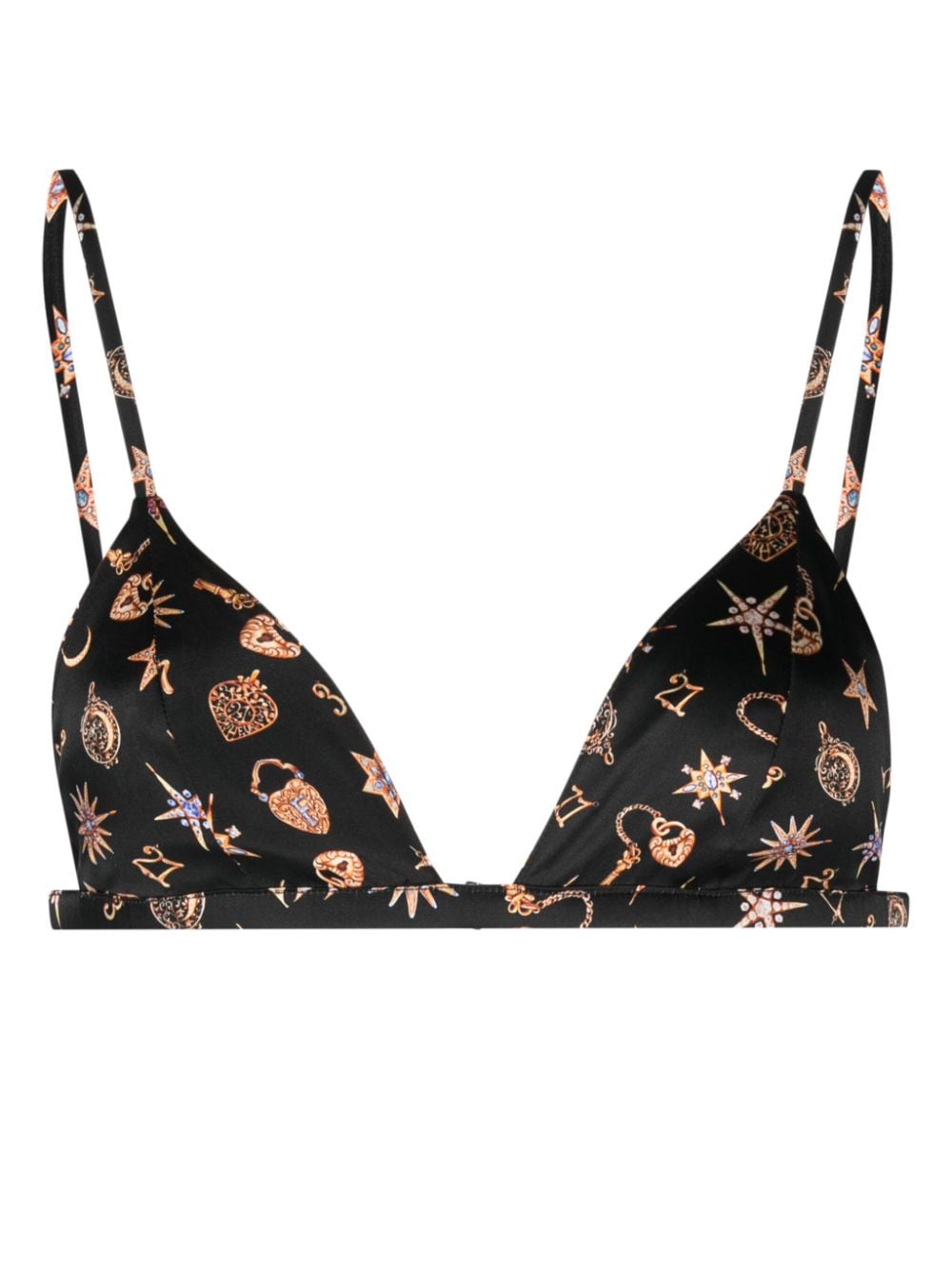 Fleur Du Mal Luxe Triangel-BH - Schwarz von Fleur Du Mal