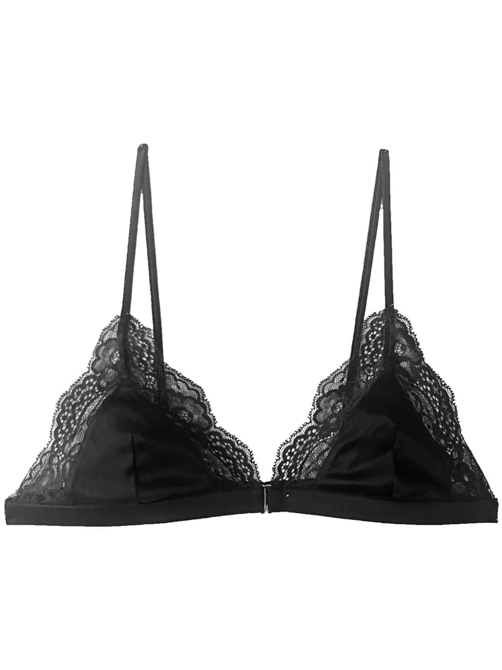 Fleur Du Mal Naomi Triangel-BH mit Spitzeneinsatz - Schwarz von Fleur Du Mal