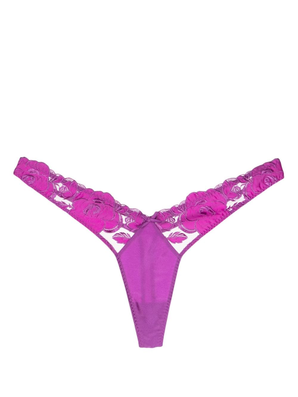 Fleur Du Mal Tanga mit Spitze - Violett von Fleur Du Mal