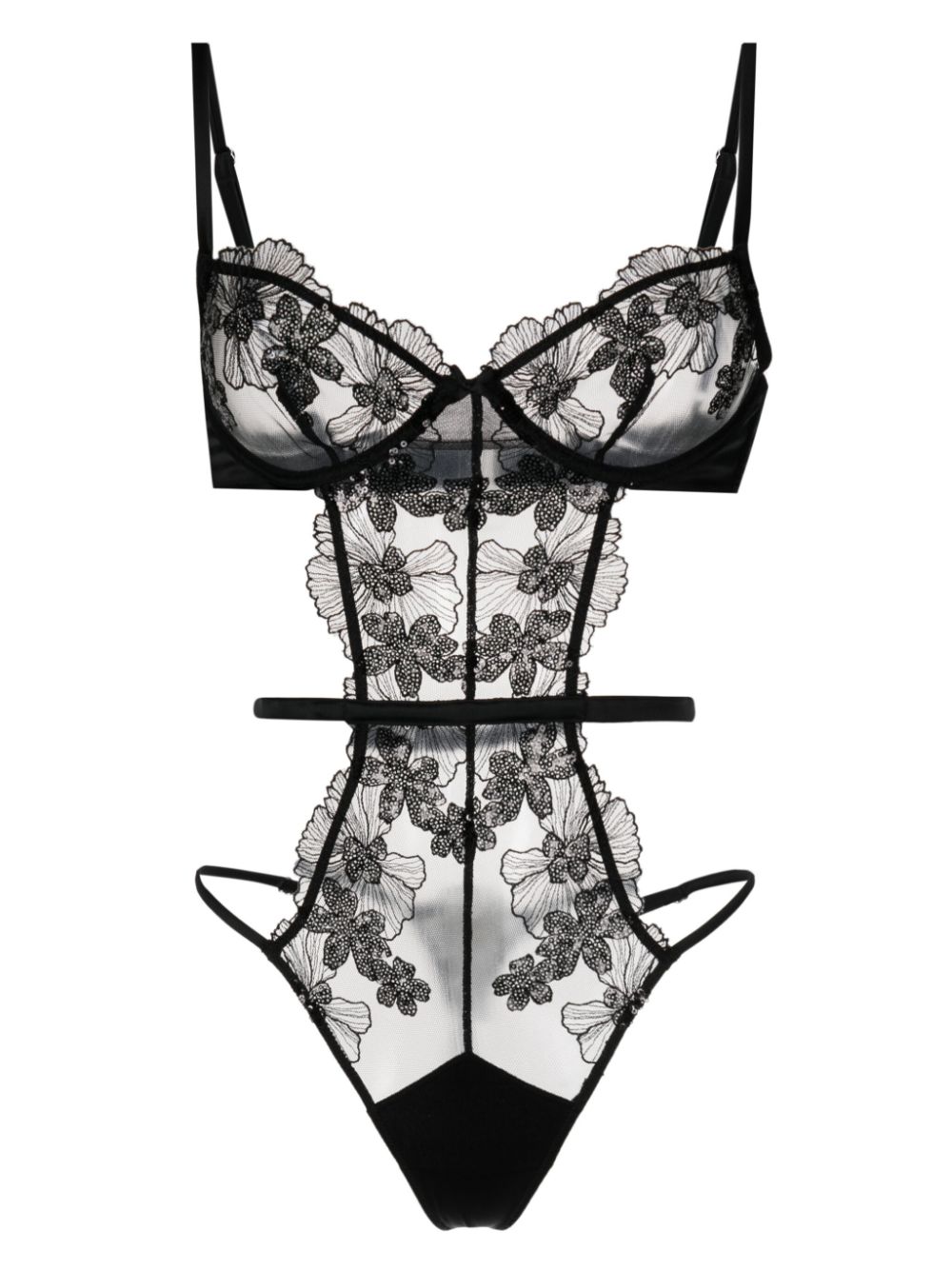 Fleur Du Mal Body mit Spitze - Schwarz von Fleur Du Mal