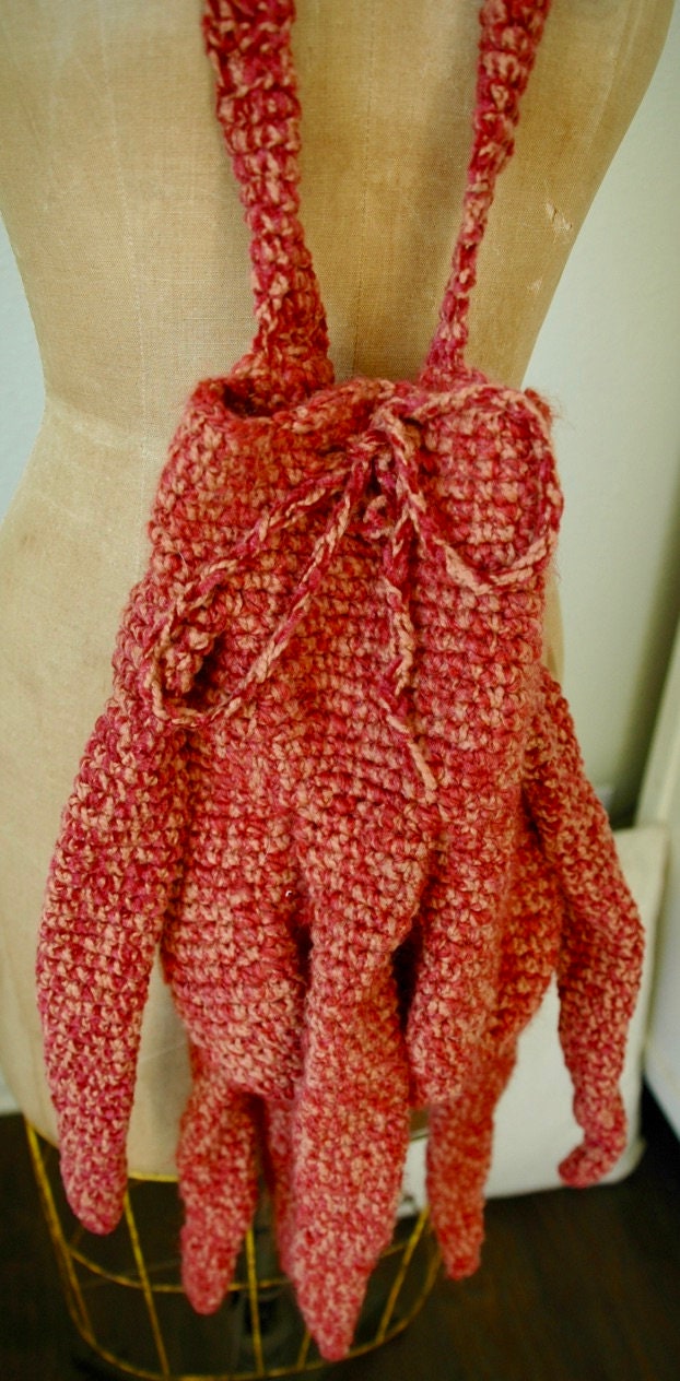 Art-To-Wear Gestrickte Handtasche - "Tanz Des Oktopus" Blow Out Verkauf Art-To-Wear Gestrickte Handtasche - "Tanz Des Oktopus" Blow Out Verkauf von FleurSauvage