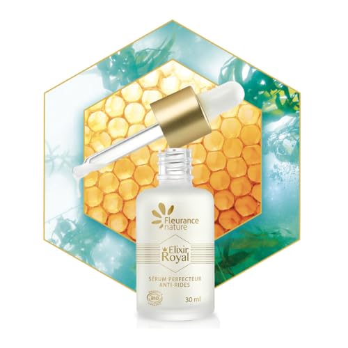 Fleurance Nature - Elixir Royal-Serum Perfecteur Anti-Falten Bio - Kosmetik zertifiziert Bio Cosmos Ecocert- Gesichtspflege gegen Falten für Damen - Serum Hyaluronsäure Gesicht Bio- 21192 von Fleurance Nature