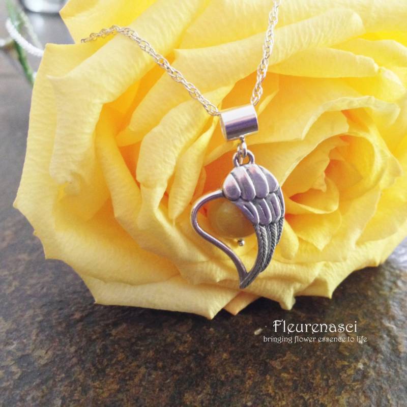 Blume Blütenblatt Bead Engel Flügel 925Er Silber Halskette - 27N Sonderanfertigung von Fleurenasci