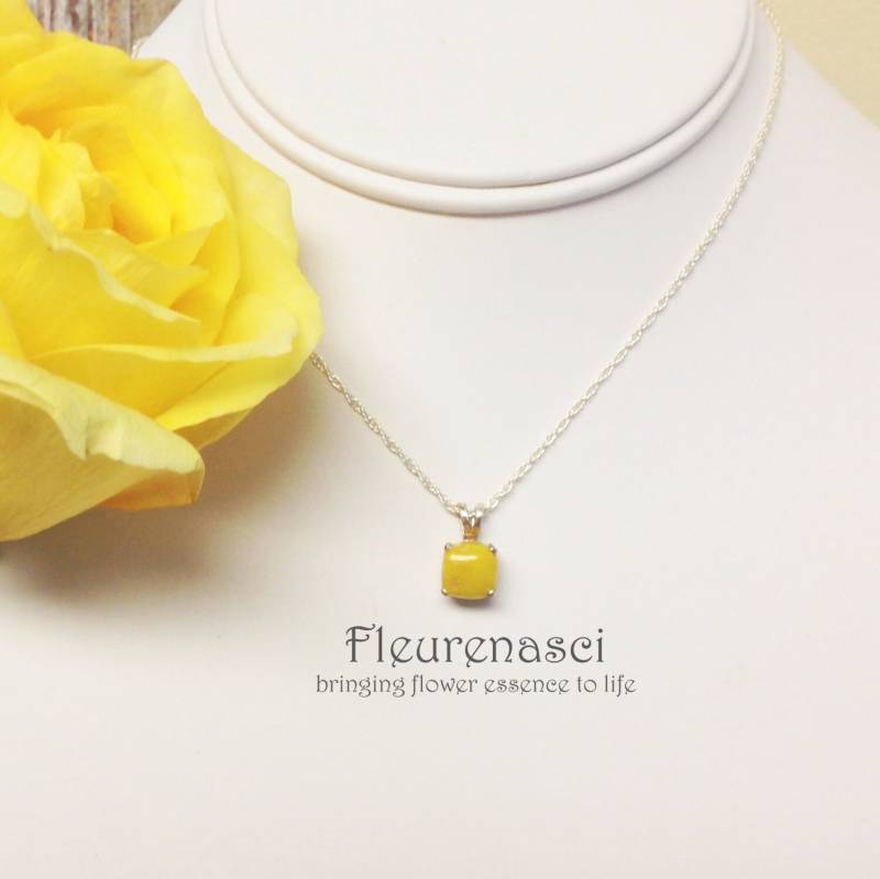 Blume Blütenblatt Bead Lünette Anhänger Sterling Silber Halskette - 13P Sonderanfertigung von Fleurenasci