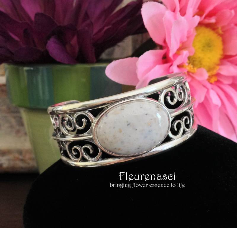 Blume Blütenblatt Bead Sterling Silber Manschette Armband - 1Br Sonderanfertigung von Fleurenasci