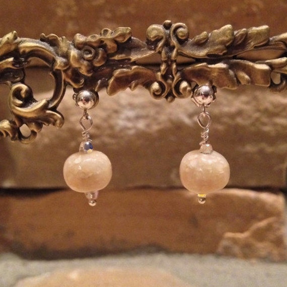 Blume Blütenblatt Perlen Ohrringe Mit Kristallen Auf Sterlingsilber Beiträge #1Er-C ~ Sonderanfertigung Bestellformular Erforderlich von Fleurenasci