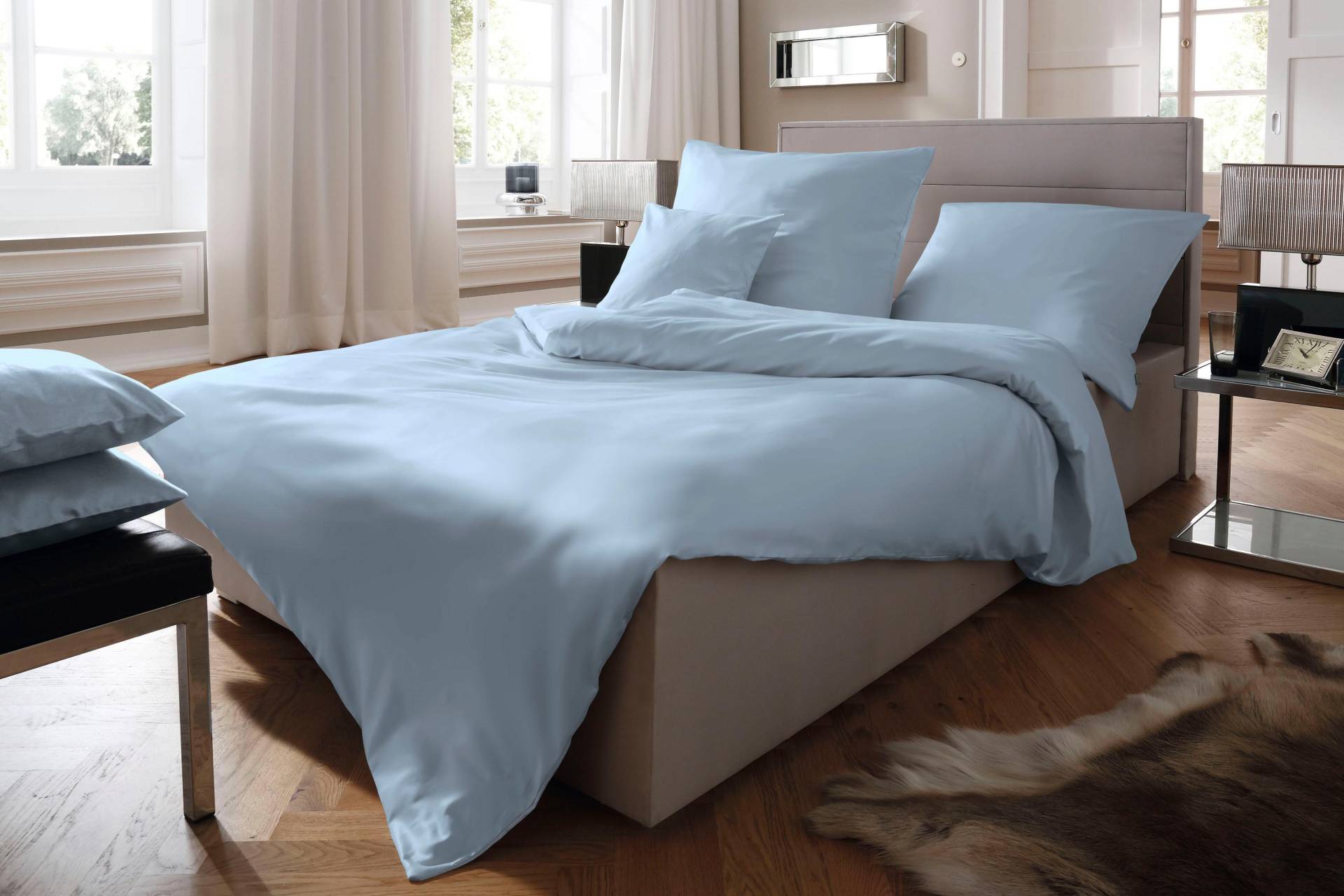 fleuresse Bettwäsche "Colours in 135x200, 155x220 oder 200x200 cm" 2 Stk. tlg. Bettwäsche aus 100% Baumwolle, uni, mit Reißverschluss von Fleuresse