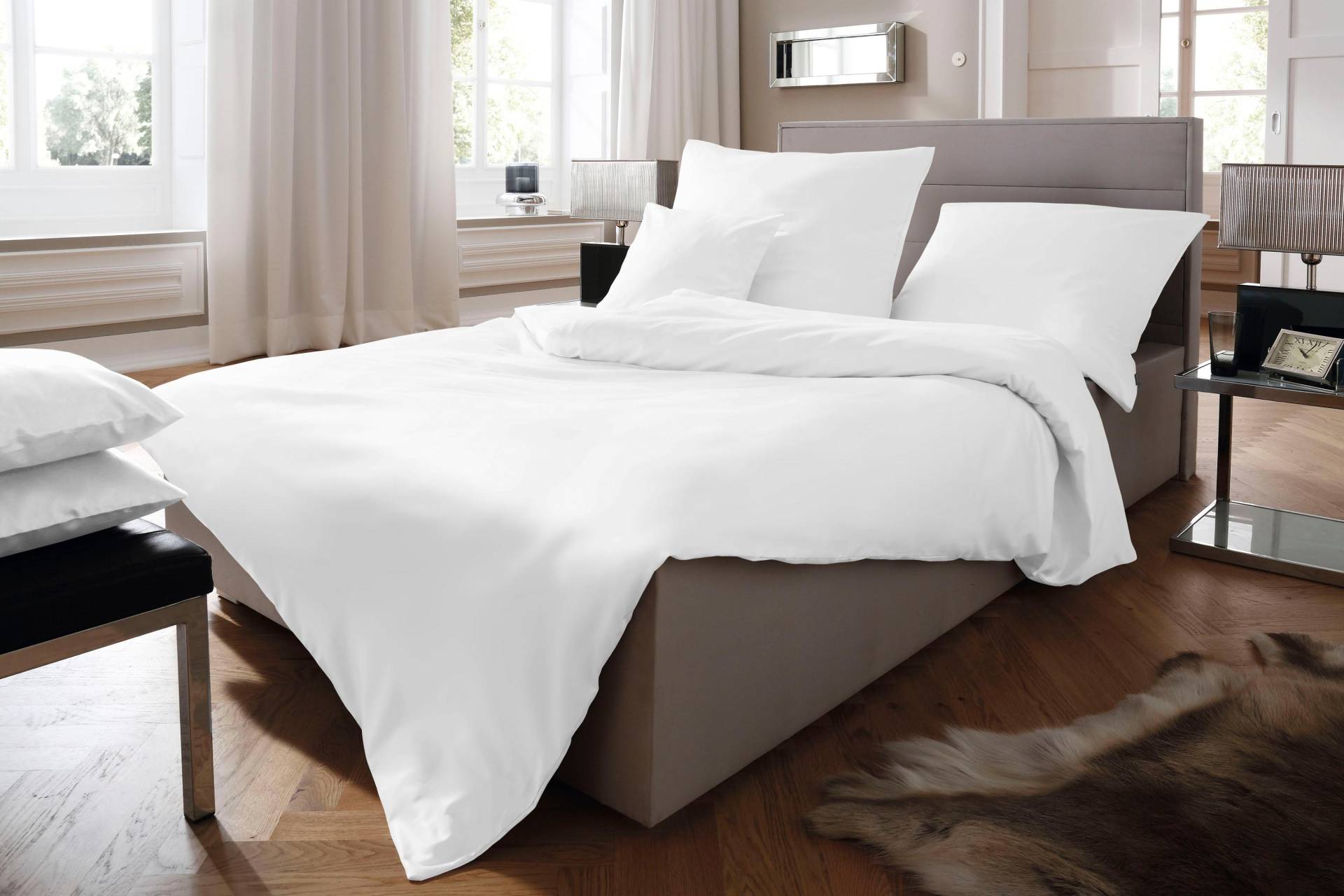 fleuresse Bettwäsche "Colours in 135x200, 155x220 oder 200x200 cm" 2 Stk. tlg. Bettwäsche aus 100% Baumwolle, uni, mit Reißverschluss von Fleuresse