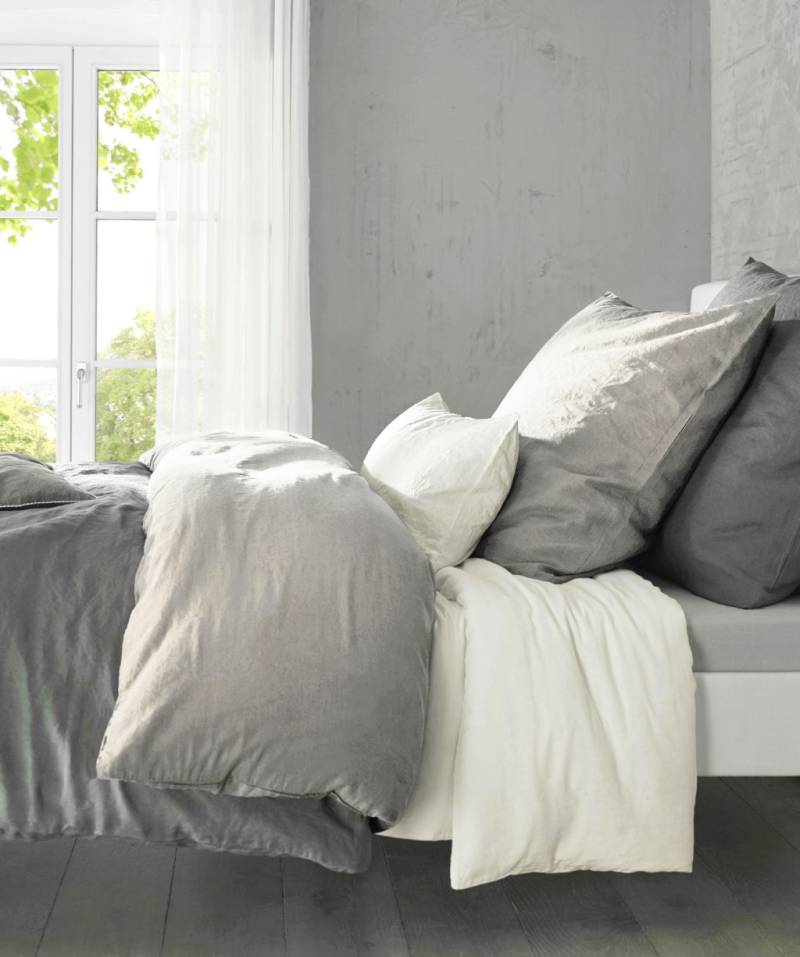 fleuresse Bettwäsche "Provence in Gr. 135x200, 155x220 oder 200x200 cm" 3 Stk. tlg. Halbleinen, 50% Baumwolle, 50% Leinen, Gr. 135x200, 155x220, 200x200cm von Fleuresse