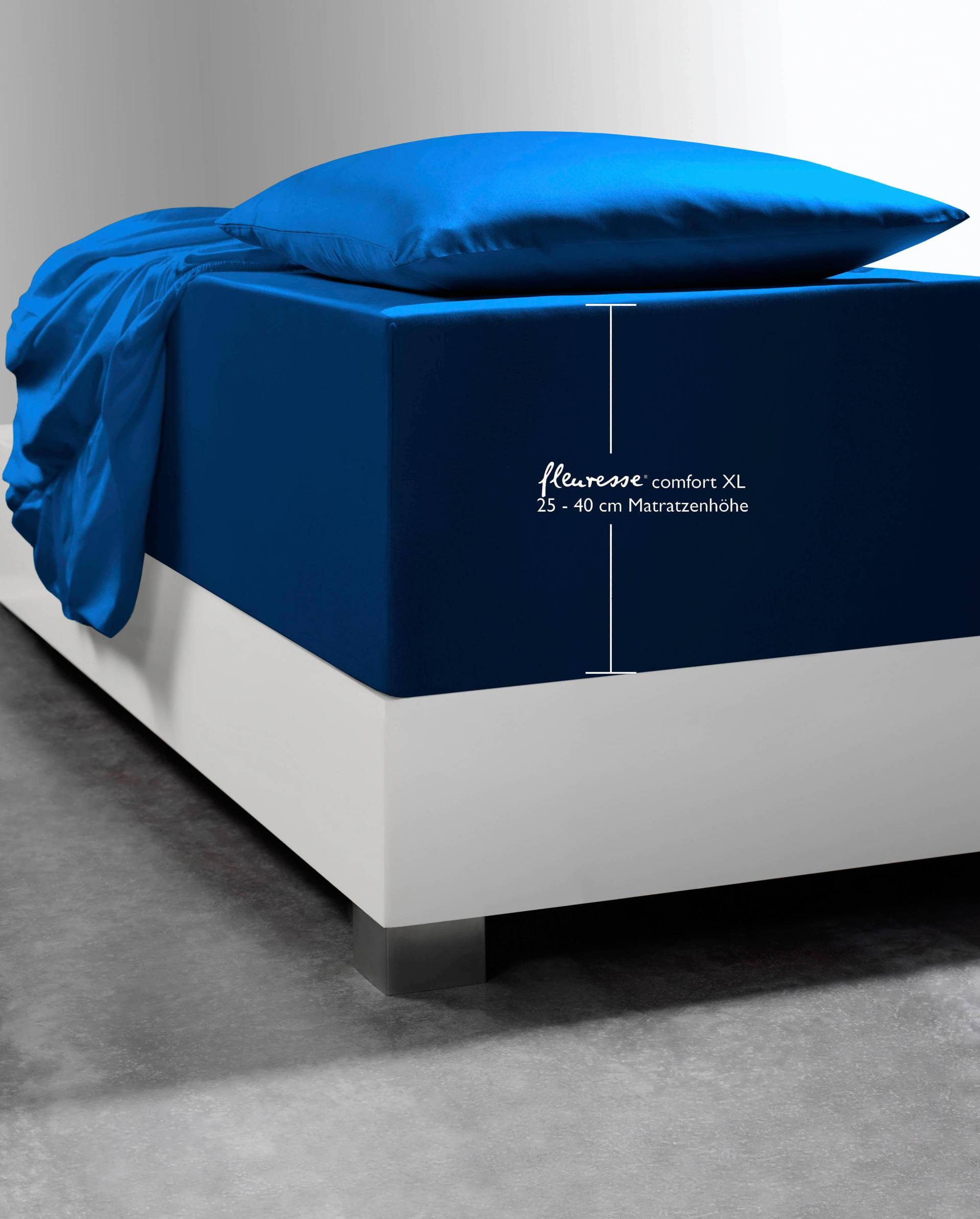 fleuresse Spannbettlaken "Comfort XL" Mako-Jersey, für Matratzen bis 40 cm Höhe, Bettlaken, Spannbetttuch von Fleuresse