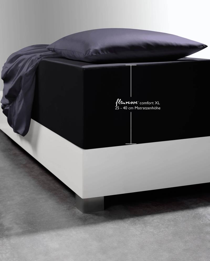fleuresse Spannbettlaken "Comfort XL" Mako-Jersey, für Matratzen bis 40 cm Höhe, Bettlaken, Spannbetttuch von Fleuresse