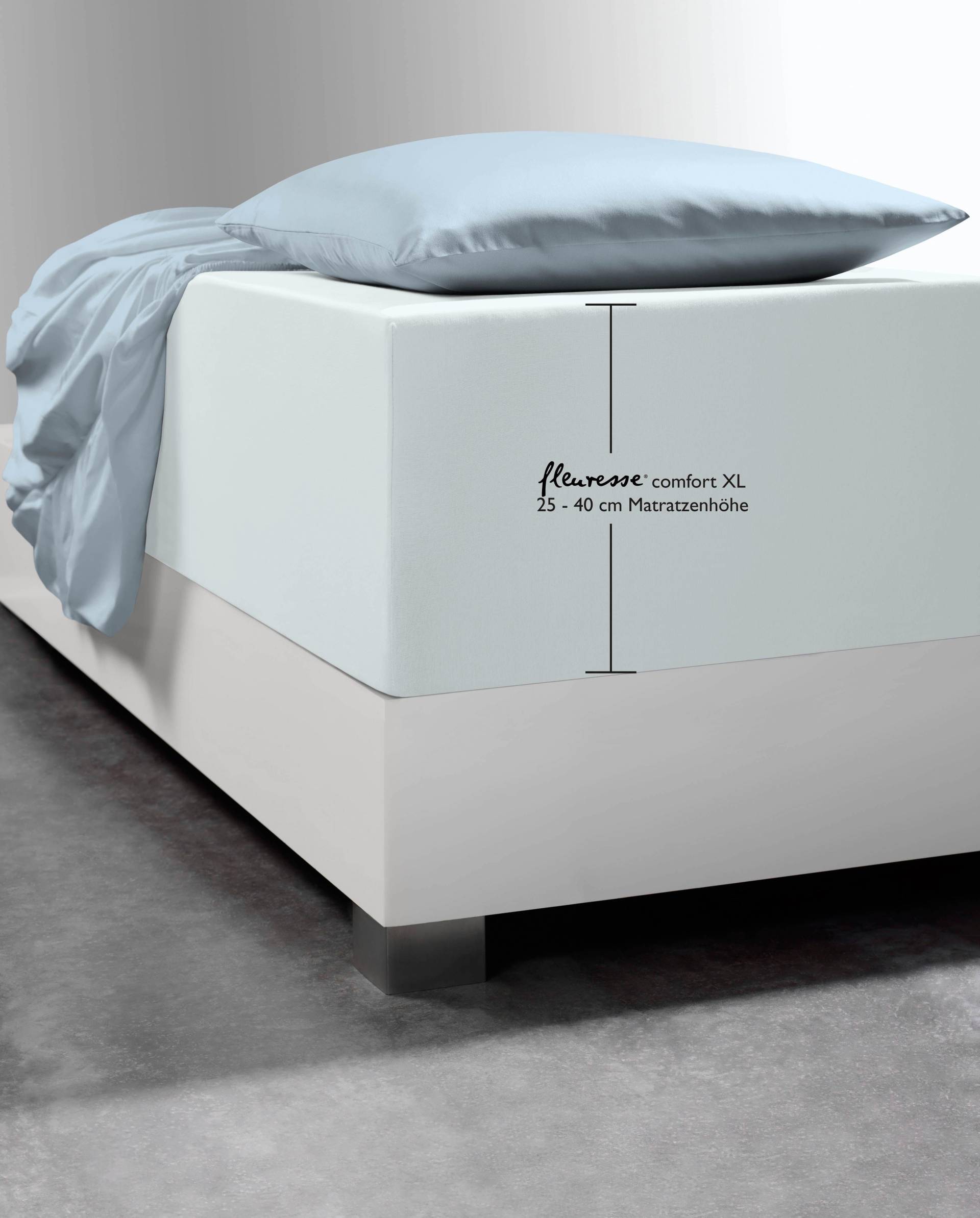 fleuresse Spannbettlaken "Comfort XL" Mako-Jersey, für Matratzen bis 40 cm Höhe, Bettlaken, Spannbetttuch von Fleuresse