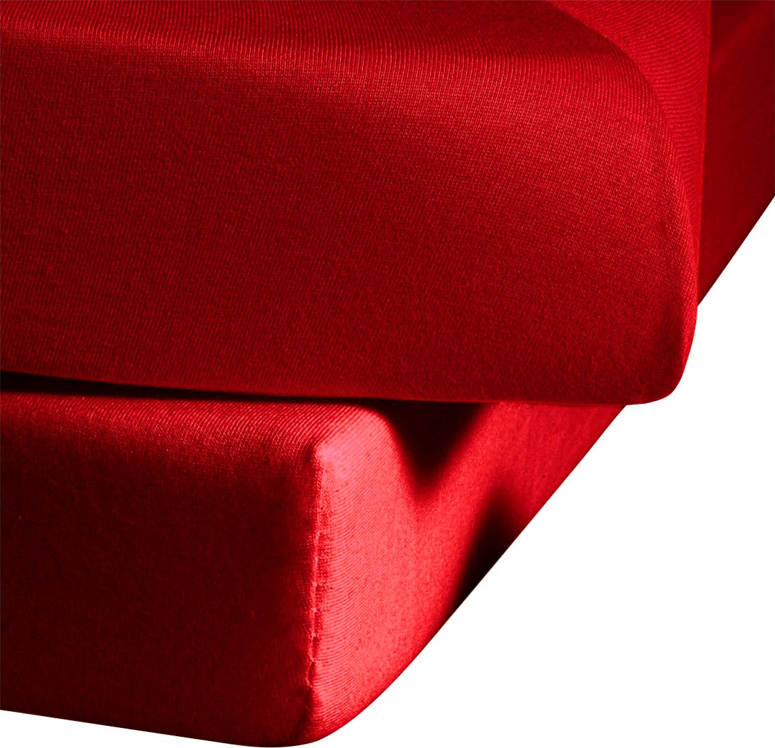 fleuresse Spannbettlaken "Ines hochwertiger Jersey aus reiner Baumwolle," aus Baumwolle, für Matratzen bis 23 cm Höhe, Bettlaken, Spannbetttuch von Fleuresse