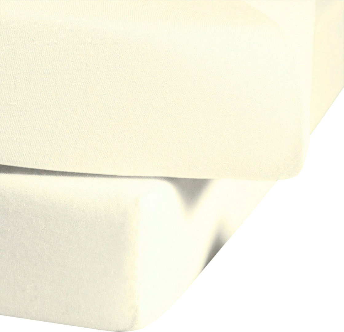 fleuresse Spannbettlaken "Ines hochwertiger Jersey aus reiner Baumwolle," aus Baumwolle, für Matratzen bis 23 cm Höhe, Bettlaken, Spannbetttuch von Fleuresse