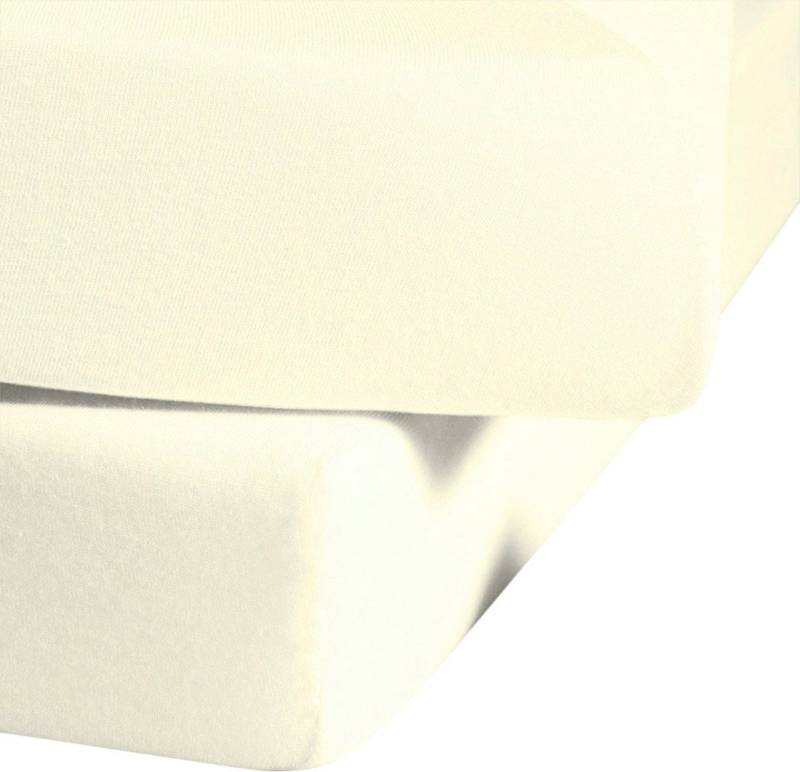 fleuresse Spannbettlaken "Ines hochwertiger Jersey aus reiner Baumwolle," aus Baumwolle, für Matratzen bis 23 cm Höhe, Bettlaken, Spannbetttuch von Fleuresse